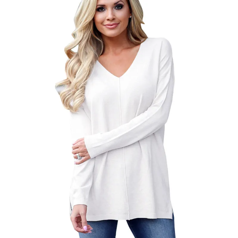 New Solid Knitted Pullover women Harajuku Casual Loose Thin Sweater Fashion V-neck Long Sleeve Sweater Knitting Pullovers 3XL
New Solid Knitted Pullover women Harajuku Casual Loose Thin Sweater Fashion V-neck Long Sleeve Sweater Knitting Pullovers 3XL