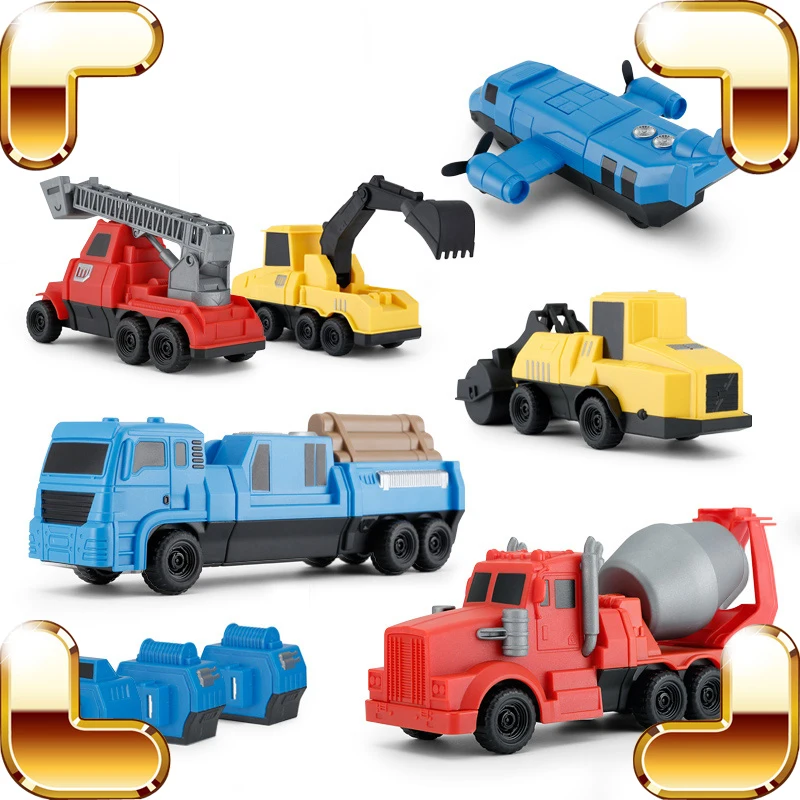 Christmas Gift Engineering Model Cars Magnetic Assemble Toys Car Kids Education Learning Game Family Parent-child Interaction | Игрушки и