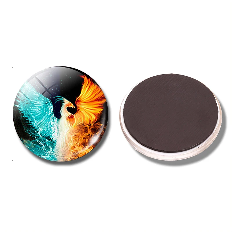 Fire Water 30 MM Fridge Magnet Phoenix Fire Water Spiritual Glass Cabochon Magnetic Refrigerator Stickers Note Holder Home Decor
Fire Water 30 MM Fridge Magnet Phoenix Fire Water Spiritual Glass Cabochon Magnetic Refrigerator Stickers Note Holder Home Decor