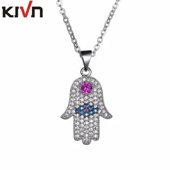 KIVN Fashion Jewelry CZ Cubic Zirconia Turkish Blue Eye Hamsa Womens Girls Pendant Necklaces Mothers Promotion Birthday Gifts
KIVN Fashion Jewelry CZ Cubic Zirconia Turkish Blue Eye Hamsa Womens Girls Pendant Necklaces Mothers Promotion Birthday Gifts