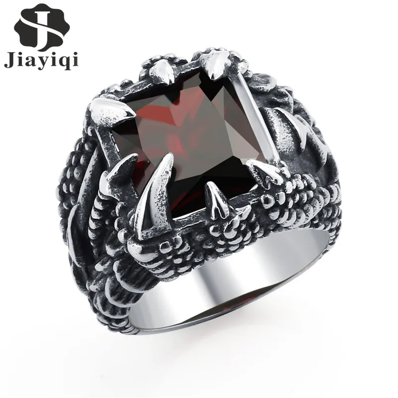 Jiayiqi Fashion Men's Vintage Dragon Claw Ring Titanium Stainless Steel Rings for Male Jewelry CZ Stone Crystal High Quality
Jiayiqi Fashion Men's Vintage Dragon Claw Ring Titanium Stainless Steel Rings for Male Jewelry CZ Stone Crystal High Quality