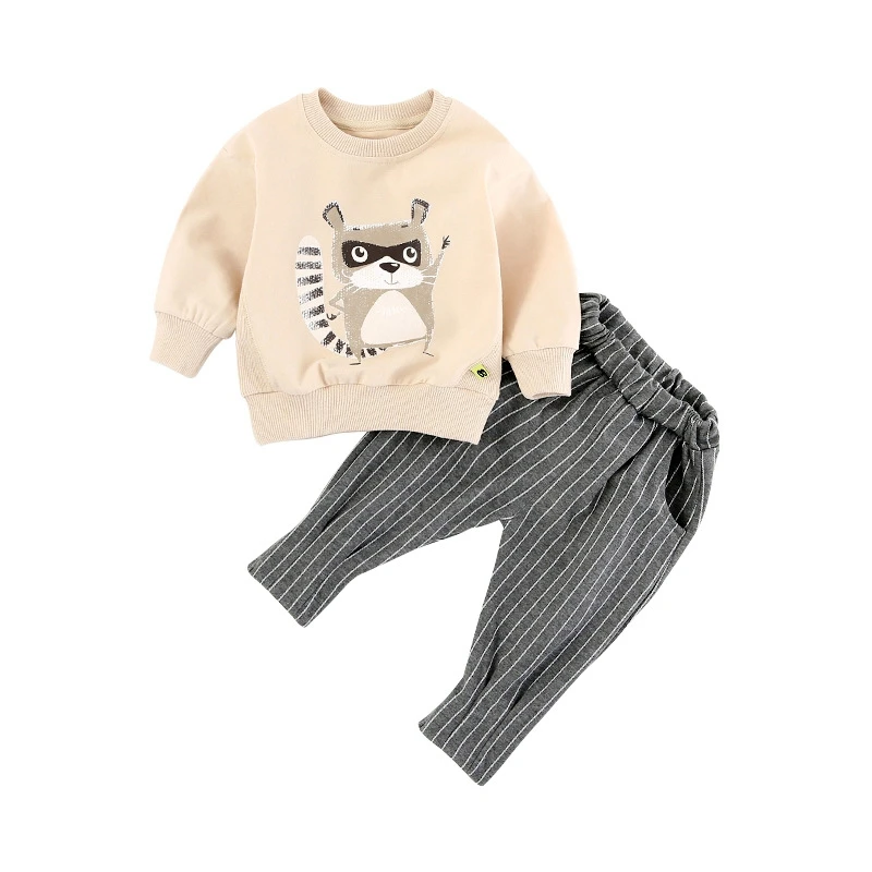 Infant Clothes Suits 2019 Spring Autumn Boys Clothing Sets Cotton T-shirt+Striped Pant 2 Pieces Cartoon Animal Kids Outfits
Infant Clothes Suits 2019 Spring Autumn Boys Clothing Sets Cotton T-shirt+Striped Pant 2 Pieces Cartoon Animal Kids Outfits
