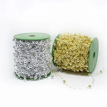 60 Meters/roll Gold/silver Fishing Line Artificial Pearls Beads Chain Garland Flowers For Wedding Bridal Bouquet Flower M0029
60 Meters/roll Gold/silver Fishing Line Artificial Pearls Beads Chain Garland Flowers For Wedding Bridal Bouquet Flower M0029