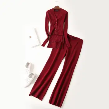 clearance sale European and American women's wear 2019 The new winter Knitted sweater trousers suits
clearance sale European and American women's wear 2019 The new winter Knitted sweater trousers suits