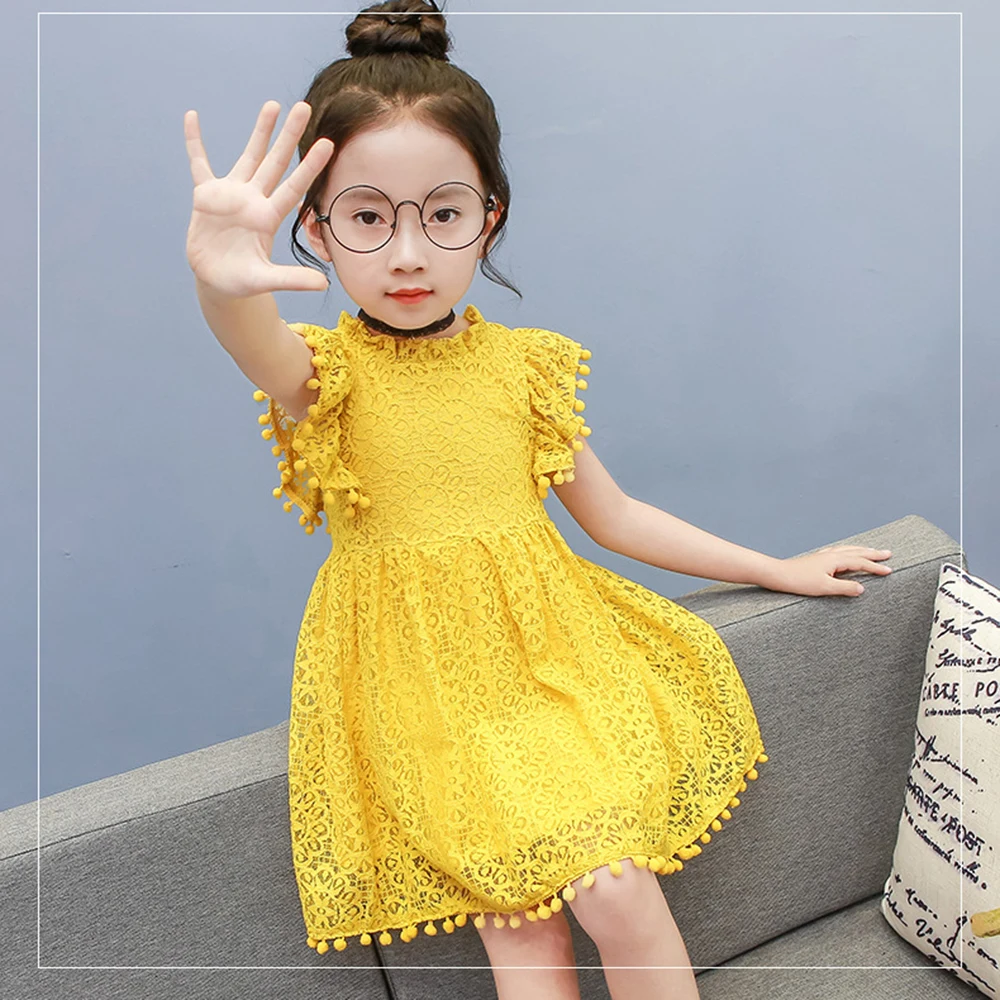 Toddle Girls Summer Party Clothes Fold Short Sleeve Solid Lace Princess Dress Pink Yellow Blue Wedding Dress Ball Gowns
Toddle Girls Summer Party Clothes Fold Short Sleeve Solid Lace Princess Dress Pink Yellow Blue Wedding Dress Ball Gowns