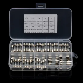 100PCS 5x20mm Fast Blow Glass Fuses 0.2A-20 Amp 250V 10 Sizes Quick Blow Glass Tube Fuse Assorted Kit with Box
100PCS 5x20mm Fast Blow Glass Fuses 0.2A-20 Amp 250V 10 Sizes Quick Blow Glass Tube Fuse Assorted Kit with Box