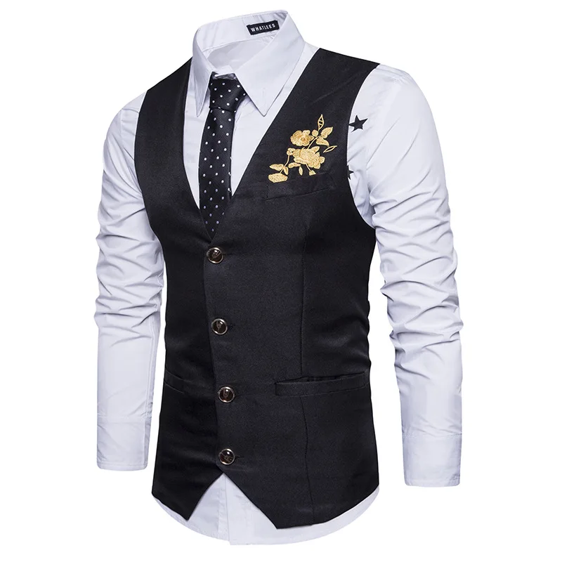 Classic V Neck Mes Suit Vest Gilet Homme 2017 Fashion Embroidery Men Waistcoat Chaleco Hombre Casual Business Wedding Men Vests
Classic V Neck Mes Suit Vest Gilet Homme 2017 Fashion Embroidery Men Waistcoat Chaleco Hombre Casual Business Wedding Men Vests
