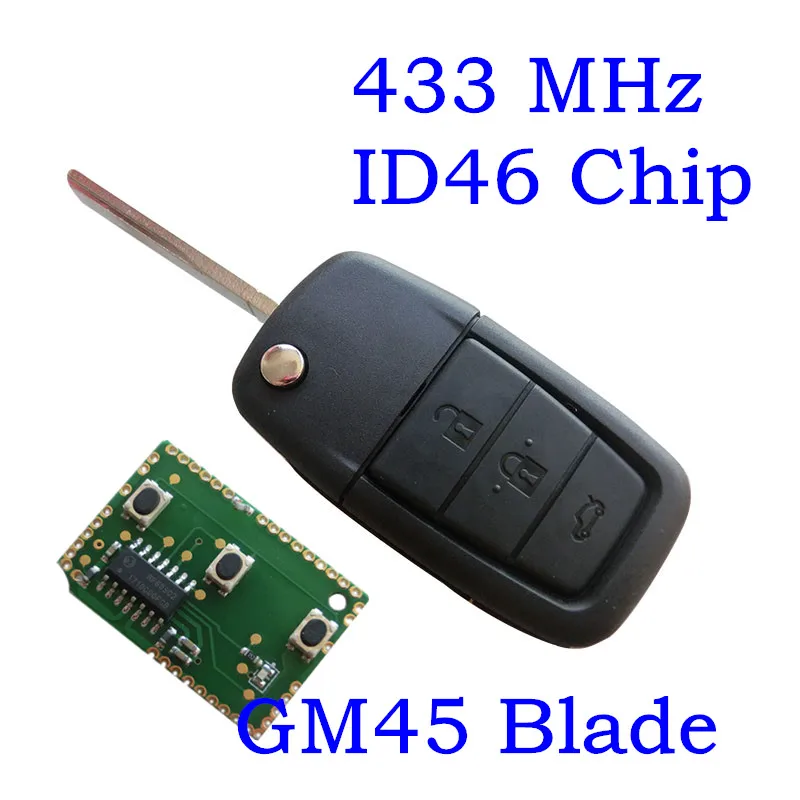 Replacement Flip Remote Key Fob 3+1 Button 433MHz ID46 for Pontiac G8 2008-2009 / Chevrolet Caprice 2011-2013
Replacement Flip Remote Key Fob 3+1 Button 433MHz ID46 for Pontiac G8 2008-2009 / Chevrolet Caprice 2011-2013