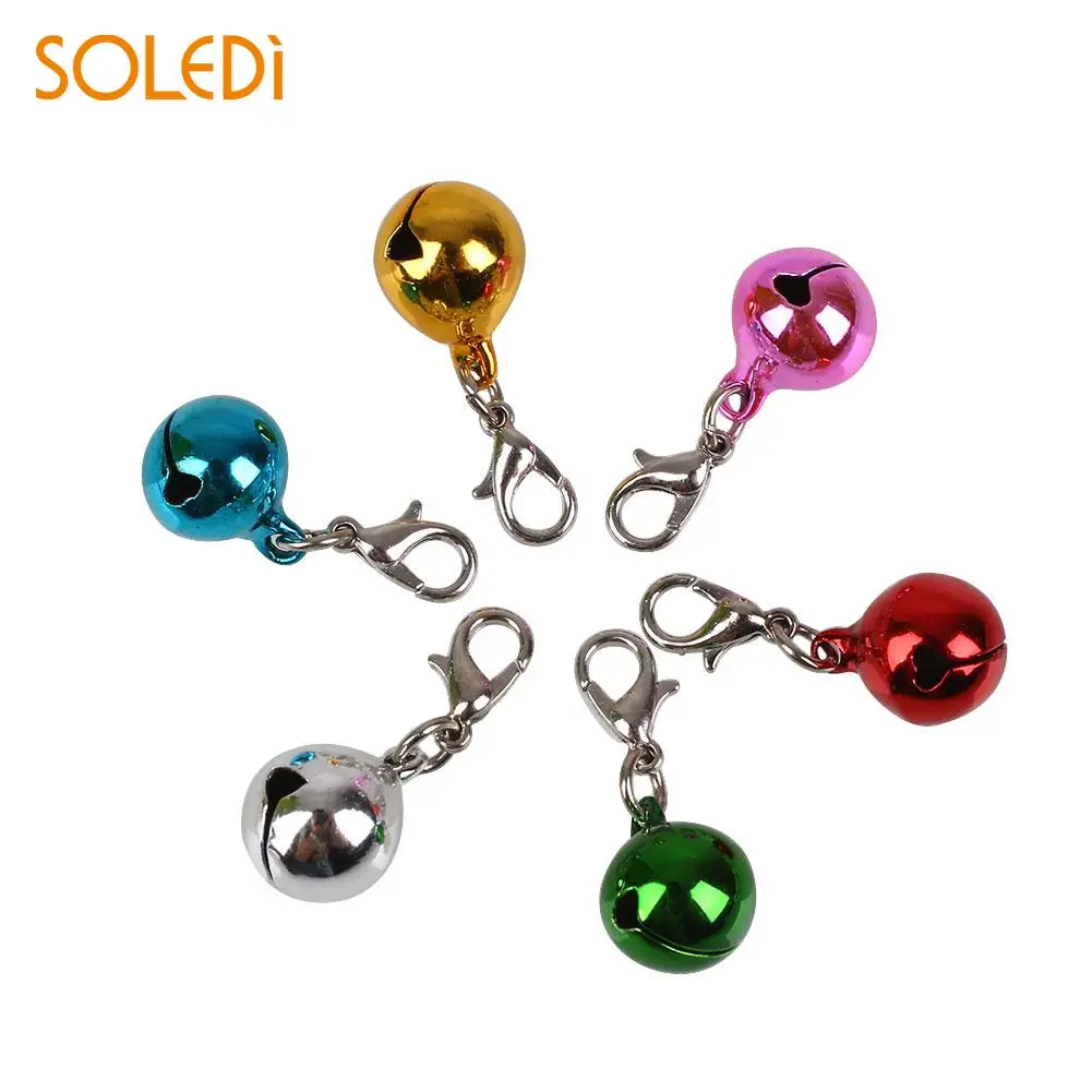 

1 Pcs Coloured Pet Punny Dog Bell Cat Clothe Charming Lobster DIY Decoration Pet Products Small Iron Bells For Christmas Party