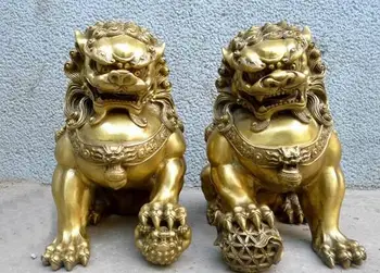 SCY B0601 522China Royal Palace Pure Brass Door talisman Fu Foo Dog Evil Guardian Lion Pair statue
SCY B0601 522China Royal Palace Pure Brass Door talisman Fu Foo Dog Evil Guardian Lion Pair statue
