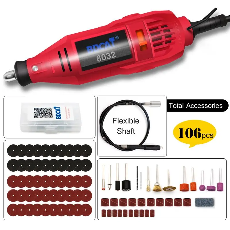BDCAT Power Tools Engraving Pen Mini Drill Rotary Tool Variable Speed Polishing Machine with 106Pcs Dremel Tool Accessories
BDCAT Power Tools Engraving Pen Mini Drill Rotary Tool Variable Speed Polishing Machine with 106Pcs Dremel Tool Accessories
