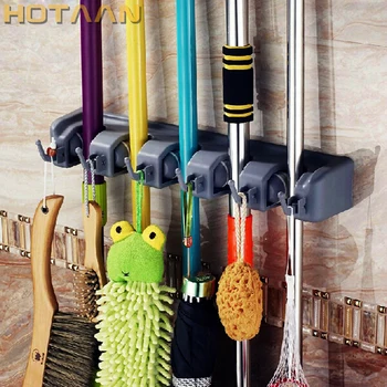 Free Shipping Modern Plastic Wall Mounted 5 Position Kitchen Storage Mop Broom Organizer Holder Tool w/hook YT-9411
Free Shipping Modern Plastic Wall Mounted 5 Position Kitchen Storage Mop Broom Organizer Holder Tool w/hook YT-9411