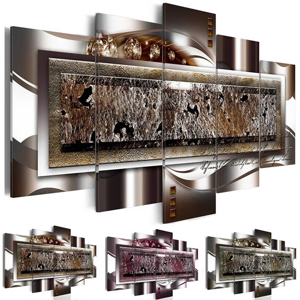 Modular Pictures Poster Modern HD Wall Art Prints Creative 5 Panel Metal Diamond Flowers Canvas Painting Corridor Home Decor
Modular Pictures Poster Modern HD Wall Art Prints Creative 5 Panel Metal Diamond Flowers Canvas Painting Corridor Home Decor
