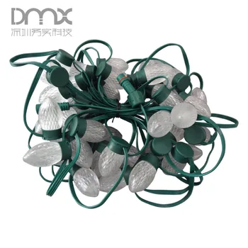 200pcs LED C9 Cover Addressable WS2811 DC12V S24 8mm technicolor pixel Module string 50nodes/strand all Green wire and case
200pcs LED C9 Cover Addressable WS2811 DC12V S24 8mm technicolor pixel Module string 50nodes/strand all Green wire and case