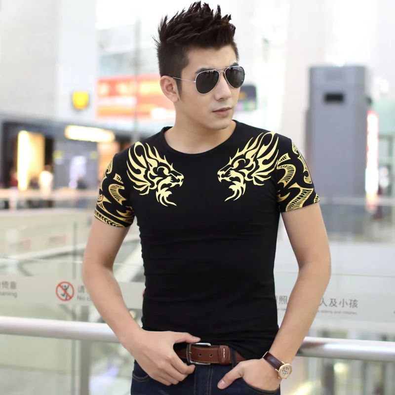 2017 Autumn new men's brand t-shirt fashion Slim Dragon printing atmosphere t shirt Plus size short-sleeved t shirt men TX141-R
2017 Autumn new men's brand t-shirt fashion Slim Dragon printing atmosphere t shirt Plus size short-sleeved t shirt men TX141-R