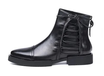 Autumn Winter Men Round Toes New Style High Top After Zipper Increase Increase Ankle Boots Men Lace Up Black Youth Martin Boots
Autumn Winter Men Round Toes New Style High Top After Zipper Increase Increase Ankle Boots Men Lace Up Black Youth Martin Boots