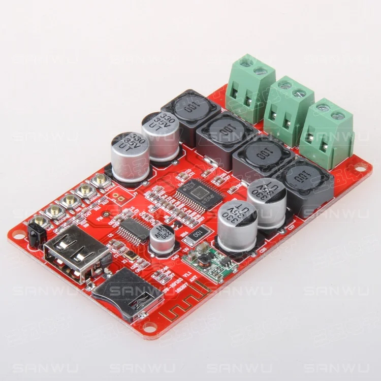Новый TPA3116 Bluetooth приемник усилитель аудио Плата цифровой U диск TF декодирование с дистанционным управлением 2X50 Вт Плата усилителя
Новый TPA3116 Bluetooth приемник усилитель аудио Плата цифровой U диск TF декодирование с дистанционным управлением 2X50 Вт Плата усилителя