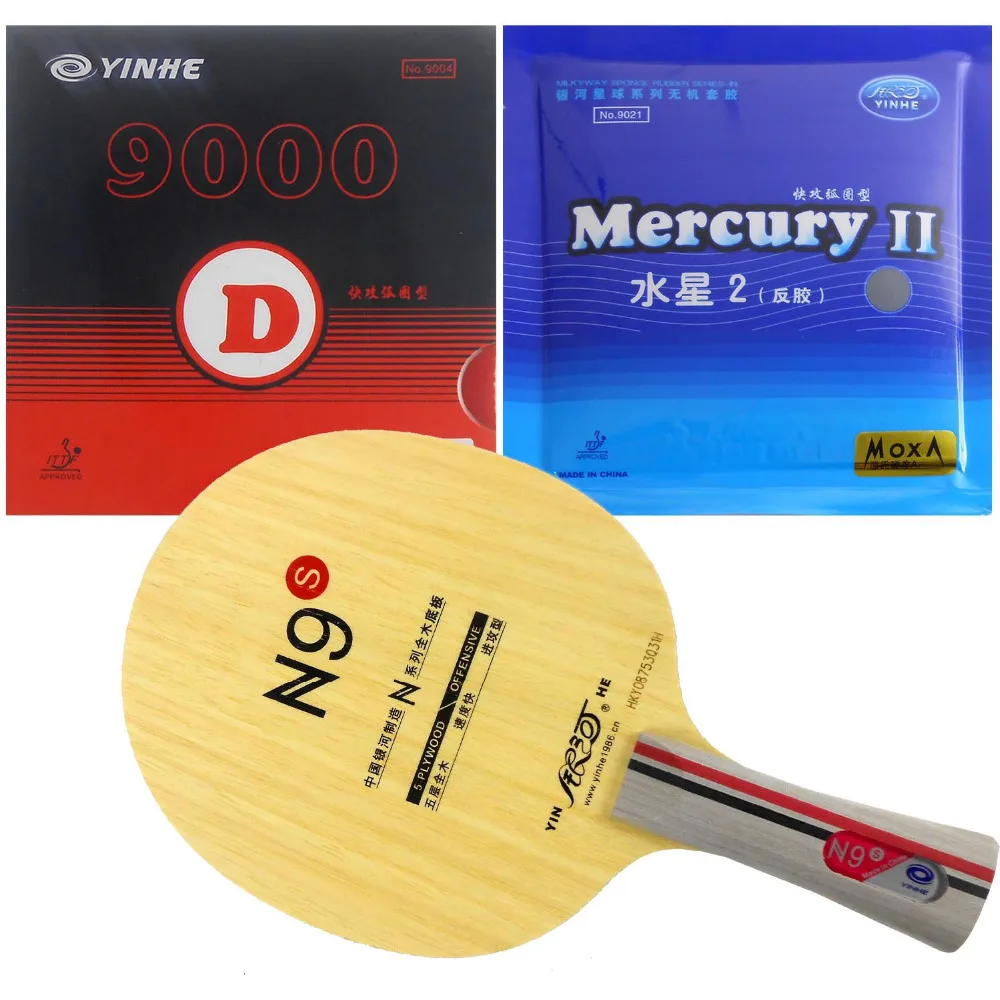 Pro Table Tennis PingPong Combo Racket Galaxy YINHE N9s with Galaxy 9000D and Mercury II Rubbers for a Racket Long Shakehand FL
Pro Table Tennis PingPong Combo Racket Galaxy YINHE N9s with Galaxy 9000D and Mercury II Rubbers for a Racket Long Shakehand FL