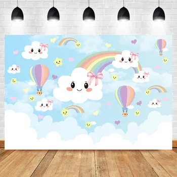 NeoBack Rainbow Blue Sky White Clouds Backdrops Children Kids Birthday Party Cake dessert table decoration Photography Backgroun
NeoBack Rainbow Blue Sky White Clouds Backdrops Children Kids Birthday Party Cake dessert table decoration Photography Backgroun