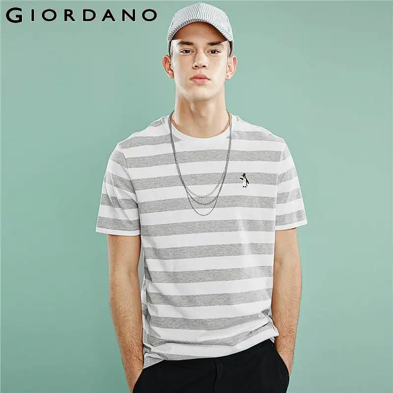 Giordano Men T Shirt Men Stripes Embroidered Pattern Soft Quality Cotton O Neck Brand Summer Tshirt Men Short Sleeve Tees
Giordano Men T Shirt Men Stripes Embroidered Pattern Soft Quality Cotton O Neck Brand Summer Tshirt Men Short Sleeve Tees