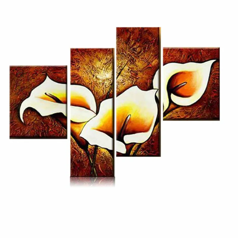 Hand-painted Abstract Lily Flower Oil Paintings on Canvas Home Decor Wall Art 4 Panel Floral Painting Pictures for Living Room
Hand-painted Abstract Lily Flower Oil Paintings on Canvas Home Decor Wall Art 4 Panel Floral Painting Pictures for Living Room