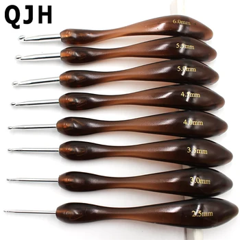 8pcs 2.5MM-6.0MM pins Brown Spoon Shape Plastic crochet hook kits Hand Knitting needles Sweater Aluminum Crafts Weaving tools
8pcs 2.5MM-6.0MM pins Brown Spoon Shape Plastic crochet hook kits Hand Knitting needles Sweater Aluminum Crafts Weaving tools