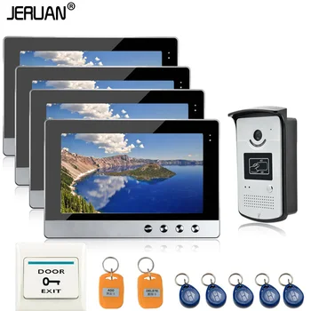 JERUAN NEW 10 inch color Video Door Phone Intercom system RFID Access System 4 Monitors + 1 IR Night Camera waterproof
JERUAN NEW 10 inch color Video Door Phone Intercom system RFID Access System 4 Monitors + 1 IR Night Camera waterproof