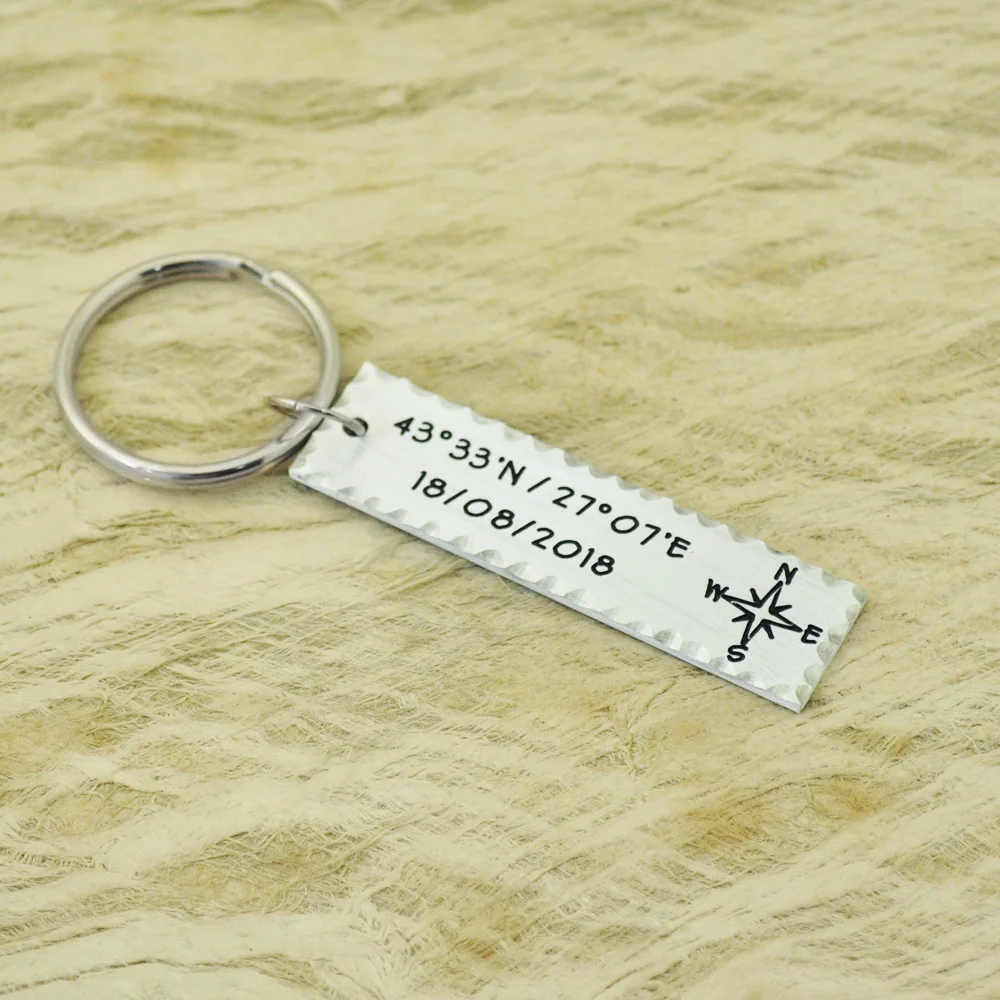 Personalized Bar Keychain Graduation Gifts for him GPS keychain Coordinate Compass Keychain College Graduation
Personalized Bar Keychain Graduation Gifts for him GPS keychain Coordinate Compass Keychain College Graduation