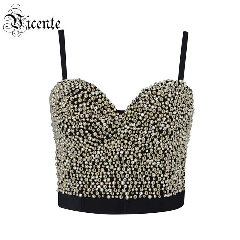Vicente 2019 Hot New Trendy Beads Design Back Hook Sexy Spaghetti Strap Celebrity Party Club Wear Slip Bandage Top
Vicente 2019 Hot New Trendy Beads Design Back Hook Sexy Spaghetti Strap Celebrity Party Club Wear Slip Bandage Top
