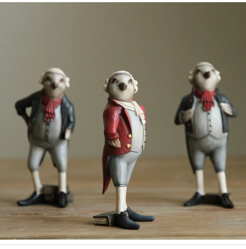 14cm Height Polyresin American Country Gentleman Birds Animal Resin crafts Home desktop Decoration Aircraft Gift
14cm Height Polyresin American Country Gentleman Birds Animal Resin crafts Home desktop Decoration Aircraft Gift