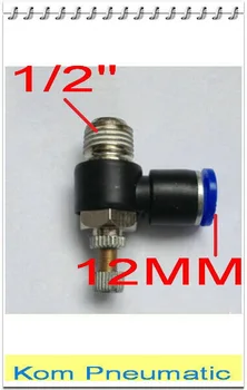 

50pcs/lot SL12-04 Pneumatic 12MM Tube Quick Push In 1/2" Air Fitting 12MM-1/2" Adjustable Flow Controller Coupling Throttle