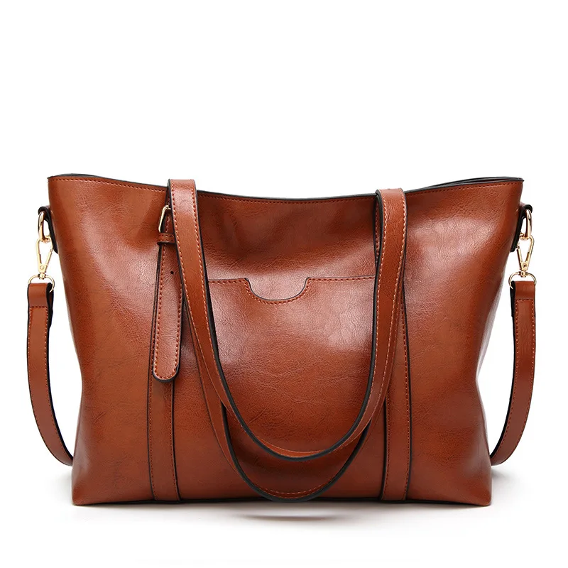 Retro wax wax handbag, lacquer skin, Tote Shoulder Bag, fashion ladies, single shoulder, simple bag.
Retro wax wax handbag, lacquer skin, Tote Shoulder Bag, fashion ladies, single shoulder, simple bag.