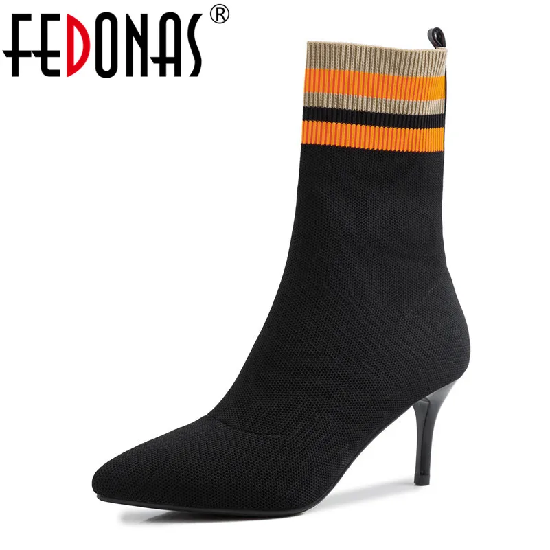 FEDONAS Warm Autumn Winter Women Mid-calf Boots Pointed Toe Party Prom Dancing Shoes Woman Slip-on Thin High Heels Socks Boots
FEDONAS Warm Autumn Winter Women Mid-calf Boots Pointed Toe Party Prom Dancing Shoes Woman Slip-on Thin High Heels Socks Boots