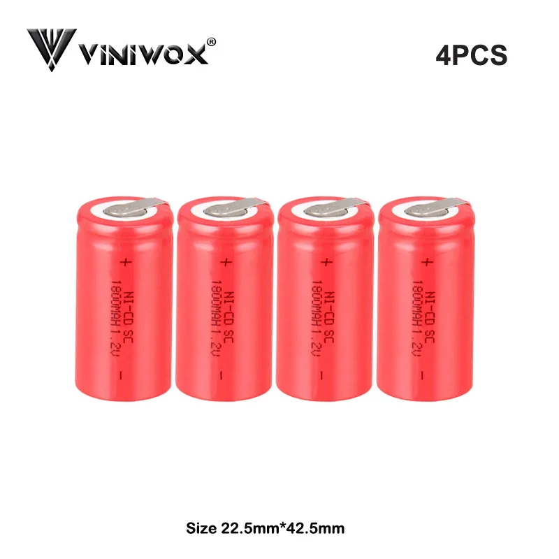SC 1800mAh 1 2 V Ni-CD аккумуляторная батарея аккумулятор Subc ячейки для Makita Bosch Hitachi
