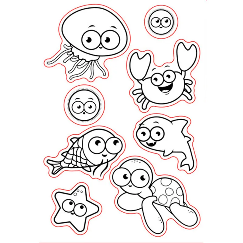 Sea Animals Fish Turtle Crab Starfish Rubber Clear Stamp/Seal Scrapbook/Photo Album Decorative Card Making Clear Stamps
Sea Animals Fish Turtle Crab Starfish Rubber Clear Stamp/Seal Scrapbook/Photo Album Decorative Card Making Clear Stamps