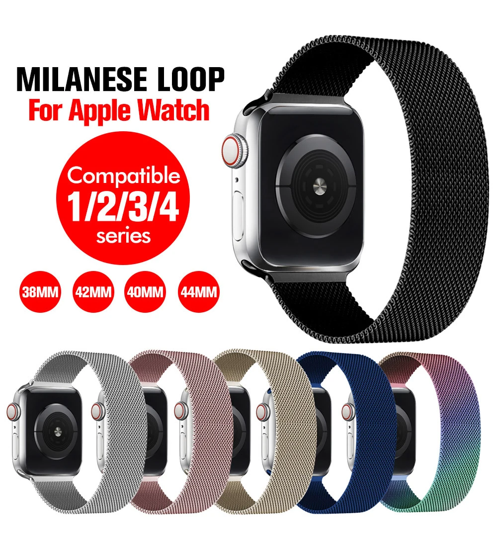 Milanese Loop strap For Apple Watch band 4 3 2 142mm38mm iwatch band 44mm40mm correa pulseira Stainless Steel bracelet watchband
Milanese Loop strap For Apple Watch band 4 3 2 142mm38mm iwatch band 44mm40mm correa pulseira Stainless Steel bracelet watchband