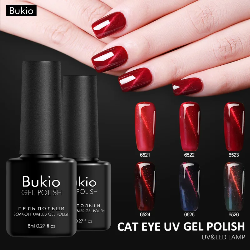 Bukio все для маникюра и дизайна ногтей Гель-лак кошачий глаз Гибридный лак