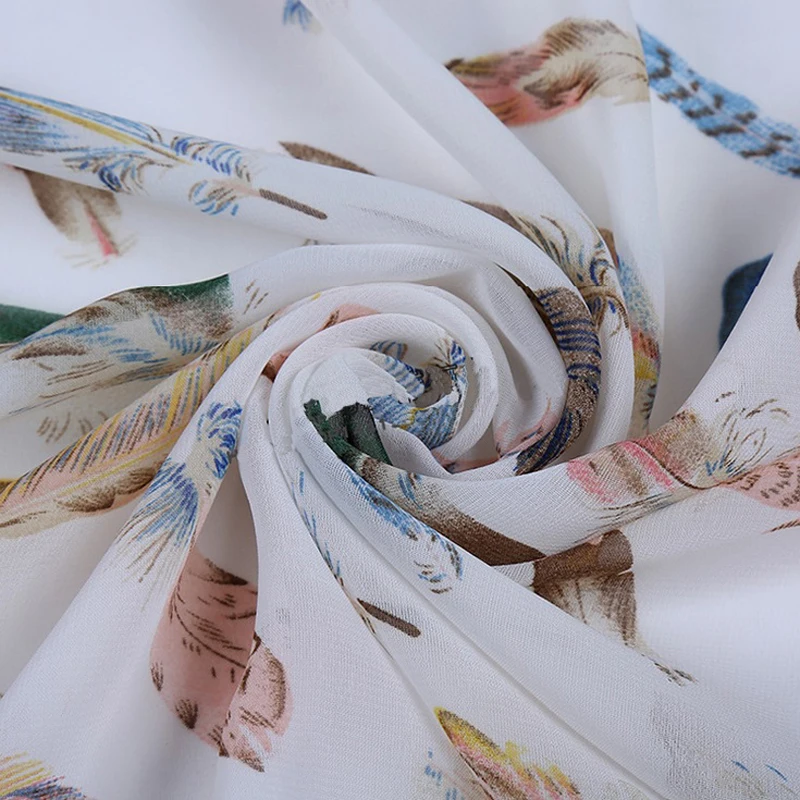 100cm*148cm Colorful Feather Print Chiffon fabric Gauze plume pattern Chiffon Cloth Soft decorate Tissue
100cm*148cm Colorful Feather Print Chiffon fabric Gauze plume pattern Chiffon Cloth Soft decorate Tissue