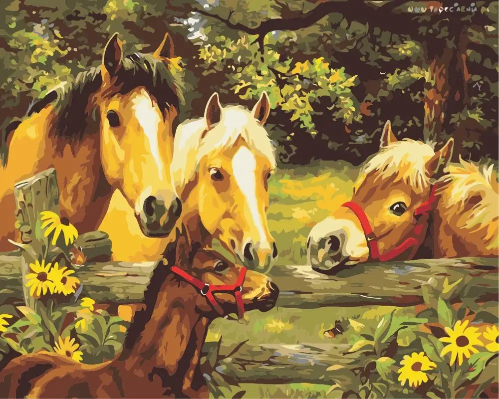 DIY frame Picture On Wall Acrylic Oil Painting By Numbers Abstract paint Drawing By Number Gift horses staring deeply each other
DIY frame Picture On Wall Acrylic Oil Painting By Numbers Abstract paint Drawing By Number Gift horses staring deeply each other