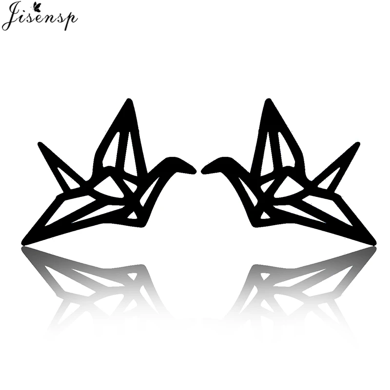 Jisensp Korean Fashion Wild Origami Crane Earrings for Women Bird Stainless Steel Earrings Jewelry Animal Earings 2019 oorbellen
Jisensp Korean Fashion Wild Origami Crane Earrings for Women Bird Stainless Steel Earrings Jewelry Animal Earings 2019 oorbellen