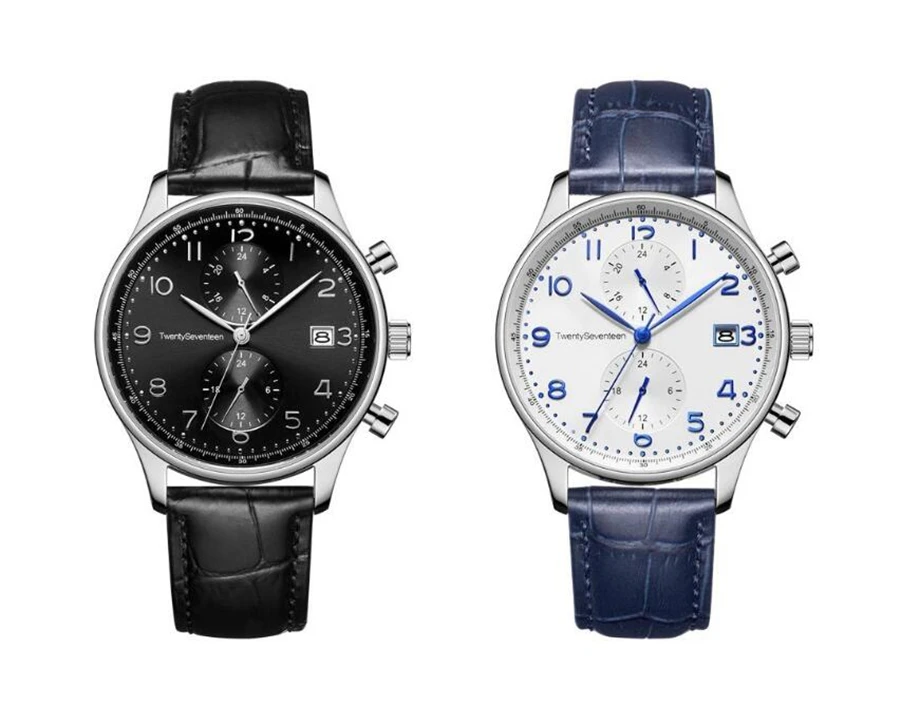 Xiaomi TwentySeventeen Light Business Quartz Watch Multi-function Dual time zone 24 hour display Casual Sport Wristwatch Men Clo (12)