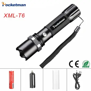 Led flashlight Ultra Bright torch XML-T6 LED Flashlight 5 lighting Modes 5100lumens Zoom LED torch use 18650 Or AAA battery
Led flashlight Ultra Bright torch XML-T6 LED Flashlight 5 lighting Modes 5100lumens Zoom LED torch use 18650 Or AAA battery