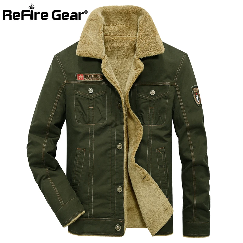ReFire Gear Winter Military Outerwear Army Pilot Bomber Jacket Men Casual Flight Clothing Warm Thick Fleece Cotton Tactical Coat
ReFire Gear Winter Military Outerwear Army Pilot Bomber Jacket Men Casual Flight Clothing Warm Thick Fleece Cotton Tactical Coat