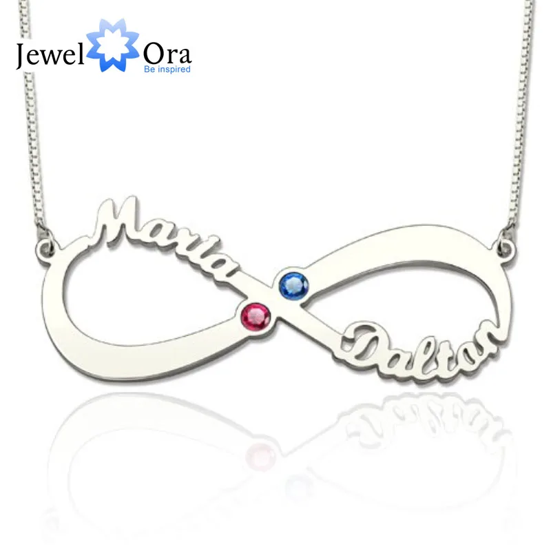 Personalized Infinity Name Necklace with 2 Birthstones 925 Sterling Silver Couple Pendant Birthday Gift (JewelOra NE101368)
Personalized Infinity Name Necklace with 2 Birthstones 925 Sterling Silver Couple Pendant Birthday Gift (JewelOra NE101368)