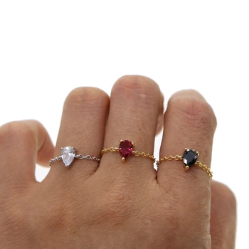 New Sale delicate single stone tear drop CZ BLACK RED WHITE Austria Crystal Ring 18KRGP gold Color Rings for Women Adjust ring
New Sale delicate single stone tear drop CZ BLACK RED WHITE Austria Crystal Ring 18KRGP gold Color Rings for Women Adjust ring