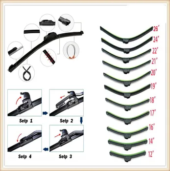 Car U-type Frameless Bracketless refill Rubber Wiper Blade for Honda Pilot Insight HR-V CR-V Odyssey Jazz Fit Sports Ridgeline
Car U-type Frameless Bracketless refill Rubber Wiper Blade for Honda Pilot Insight HR-V CR-V Odyssey Jazz Fit Sports Ridgeline