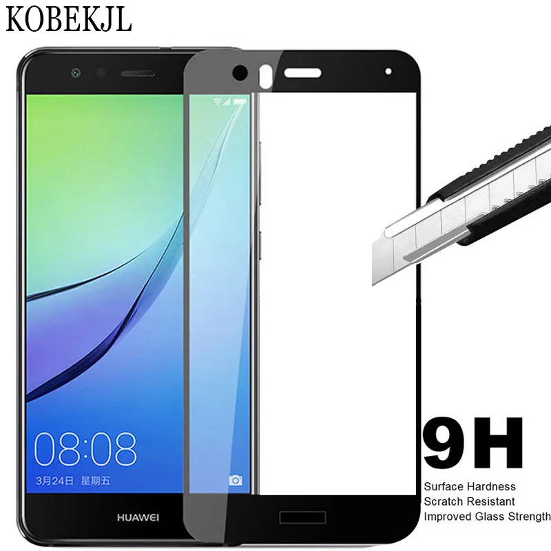 Закаленное стекло для Huawei P10 Lite Защитная пленка экрана P10Lite защитное 9H с полным