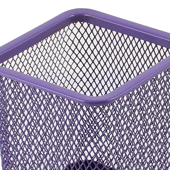 Purple Metal Rectangle Shaped Mesh Pen Pencil Holder Organizer
Purple Metal Rectangle Shaped Mesh Pen Pencil Holder Organizer