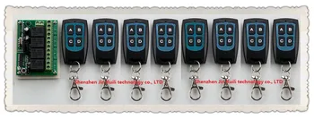 DC 12V 10A 4CH RF Wireless Relay Remote Control Switch 315 MHZ /433 MHZ 8*Transmitter&1* Receiver for garage door / window /lamp
DC 12V 10A 4CH RF Wireless Relay Remote Control Switch 315 MHZ /433 MHZ 8*Transmitter&1* Receiver for garage door / window /lamp