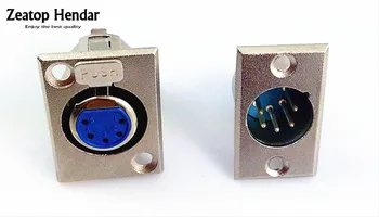 5Pairs Male and Female XLR 5 Pin Microphone Connectors XLR 5P Socket Plug Panel Mount Nickel Plated Adapter
5Pairs Male and Female XLR 5 Pin Microphone Connectors XLR 5P Socket Plug Panel Mount Nickel Plated Adapter